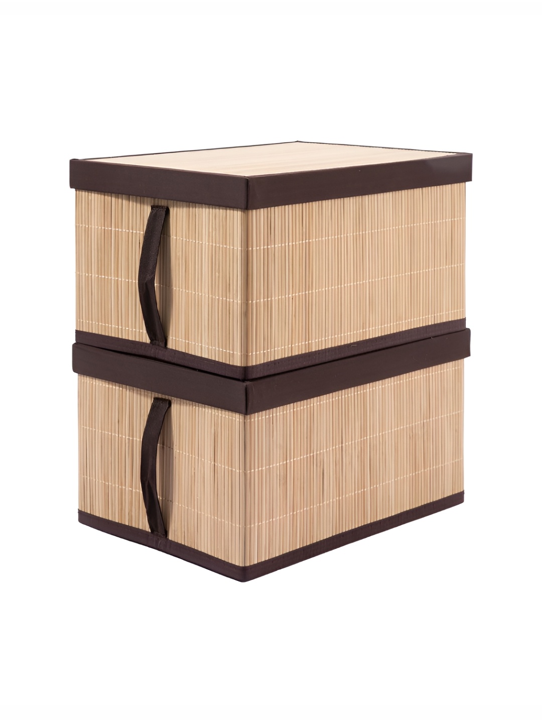 HomeStorie Brown 2 Pcs Bamboo Storage Bin for Clothes with Handle Multi-Utility Organisers
HomeStorie Brown 2 Pcs Bamboo Storage Bin for Clothes with Handle Multi-Utility Organisers