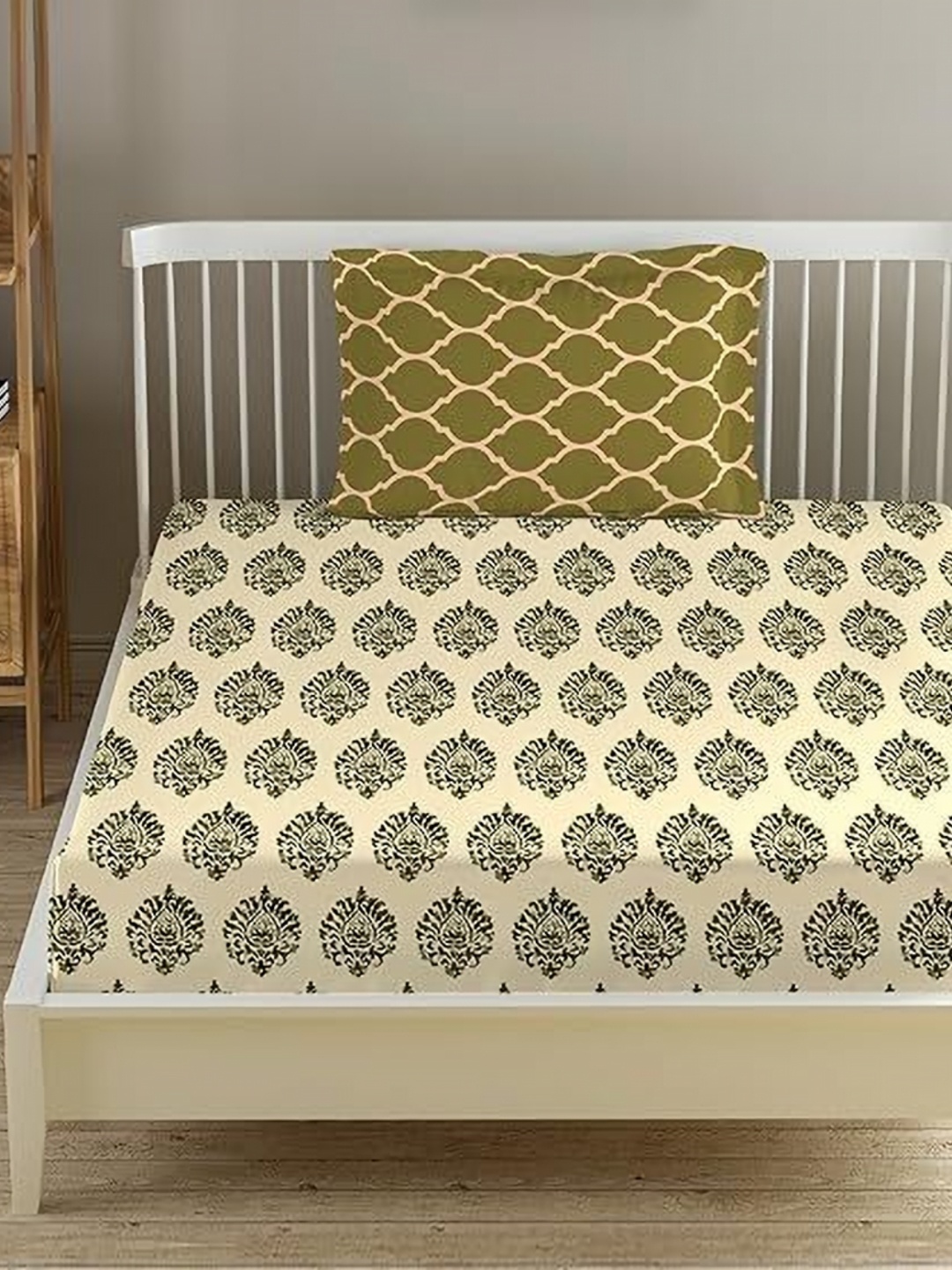 Trance Home Linen Green Printed Linen Cotton 200 TC Single Bedsheet Set 1.52 m x 2.54 m
Trance Home Linen Green Printed Linen Cotton 200 TC Single Bedsheet Set 1.52 m x 2.54 m