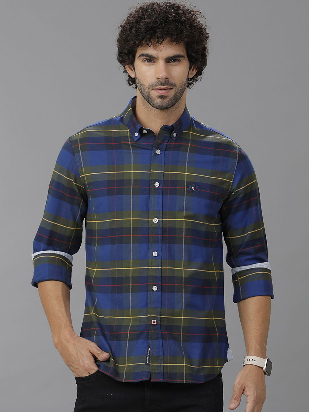 Double Two Men Comfort Slim Fit Tartan Checks Opaque Checked Casual Shirt, Navy blue
Double Two Men Comfort Slim Fit Tartan Checks Opaque Checked Casual Shirt, Navy blue
