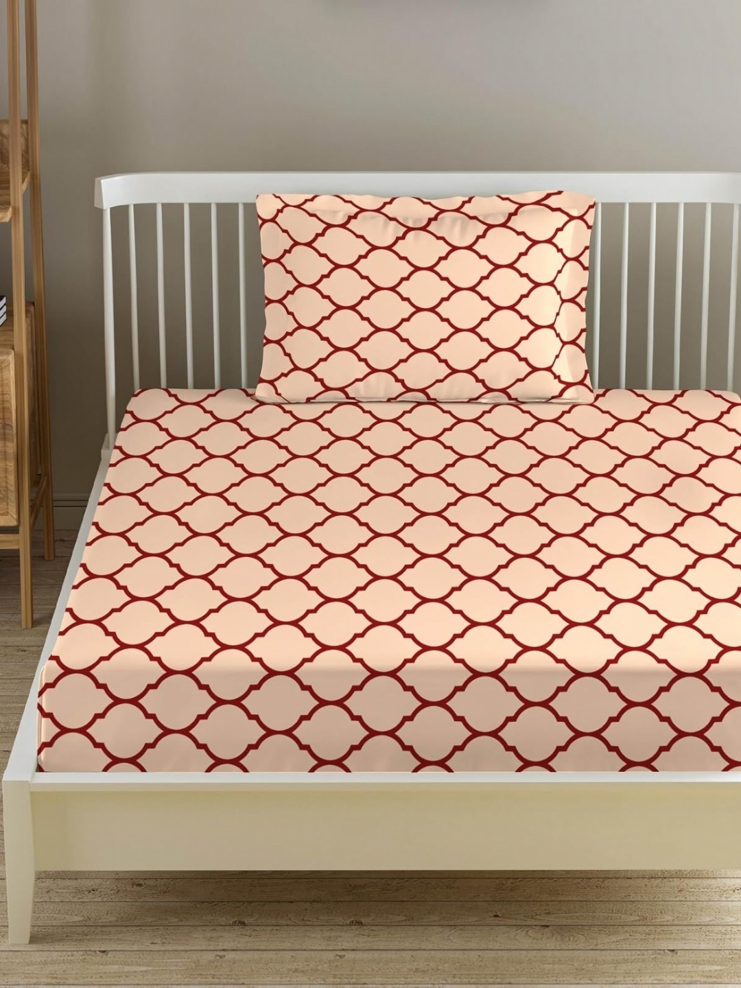 Trance Home Linen Red & Beige Geometric 200 TC Cotton Single Bedsheet Set 1.52m x 2.54m
Trance Home Linen Red & Beige Geometric 200 TC Cotton Single Bedsheet Set 1.52m x 2.54m