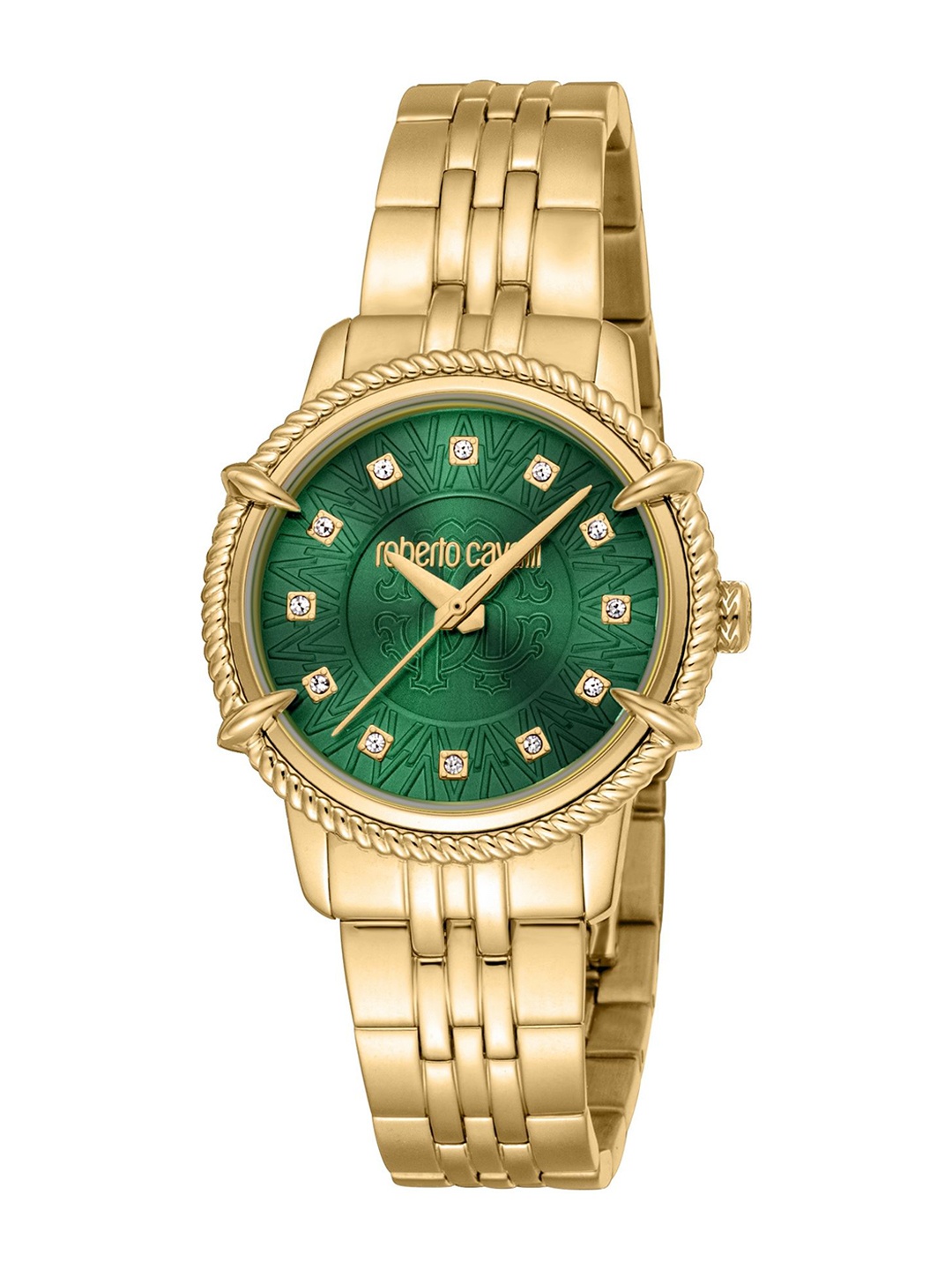 Roberto Cavalli Women Embellished Dial & Stainless Steel Straps Analogue Watch RC5L060M0035, Gold
Roberto Cavalli Women Embellished Dial & Stainless Steel Straps Analogue Watch RC5L060M0035, Gold