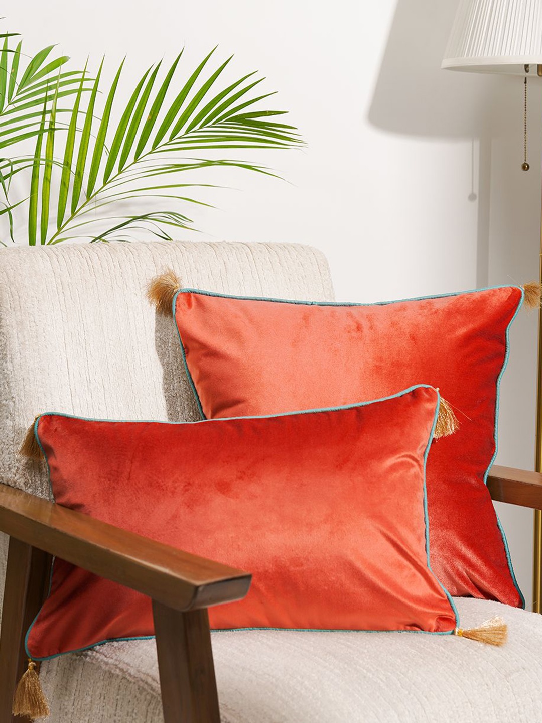 India Circus by Krsnaa Mehta Orange & Brown Velvet Square Cushion Covers
India Circus by Krsnaa Mehta Orange & Brown Velvet Square Cushion Covers