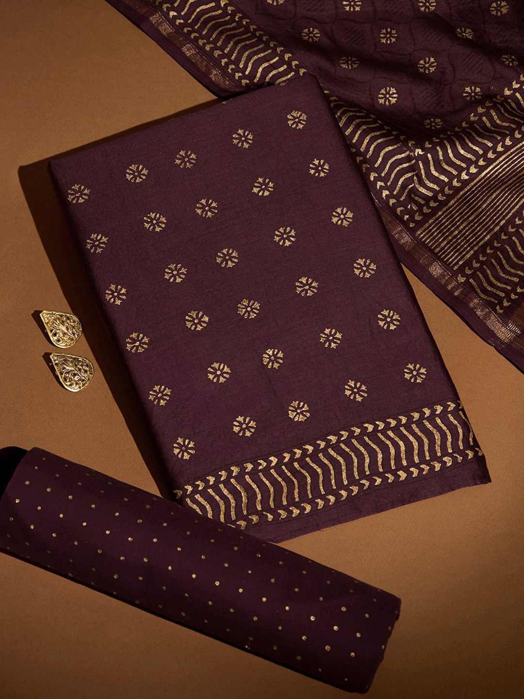 Taneira Floral Printed Pure Silk Unstitched Dress Material, Purple
Taneira Floral Printed Pure Silk Unstitched Dress Material, Purple