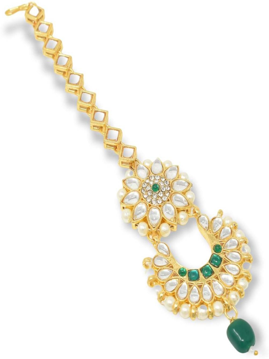 MEIRA JEWELLERY Gold-Plated Artificial Stones Studded Maang Tikka Head Jewellery
MEIRA JEWELLERY Gold-Plated Artificial Stones Studded Maang Tikka Head Jewellery
