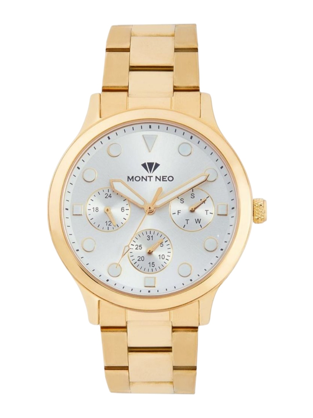 MONT NEO Men Embellished Dial & Bracelet Style Straps Analogue Watch 8006M-M2203, Silver
MONT NEO Men Embellished Dial & Bracelet Style Straps Analogue Watch 8006M-M2203, Silver