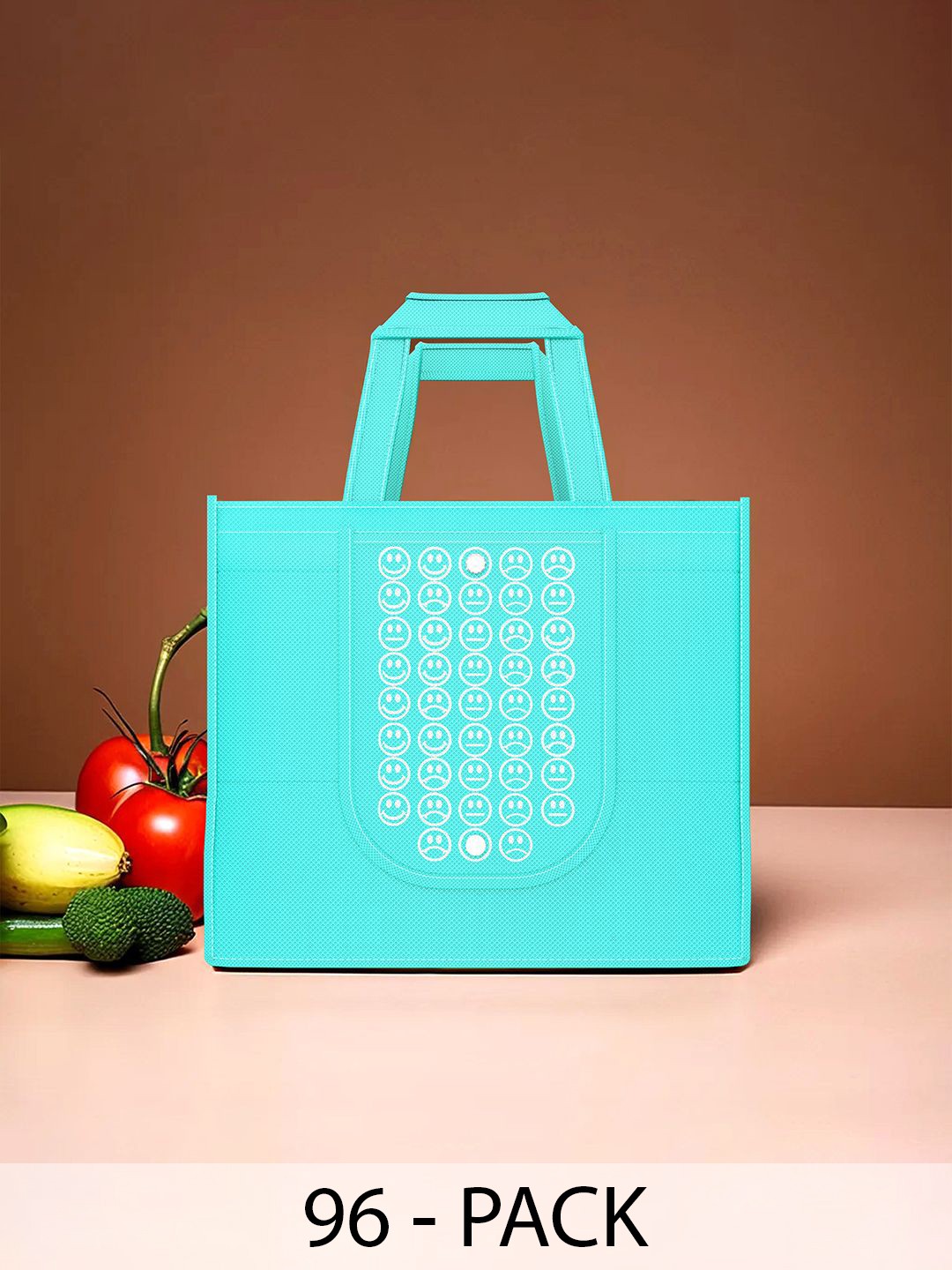 Kuber Industries Set of 96 Smiley Printed Lightweight Foldable & Reusable Shopping Bags, Blue
Kuber Industries Set of 96 Smiley Printed Lightweight Foldable & Reusable Shopping Bags, Blue