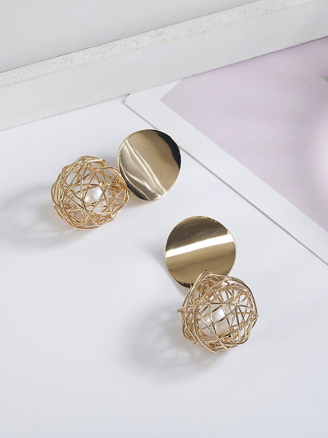 styledose Gold-Plated Stainless Steel Contemporary Pearls Beaded Antique Drop Earrings
styledose Gold-Plated Stainless Steel Contemporary Pearls Beaded Antique Drop Earrings