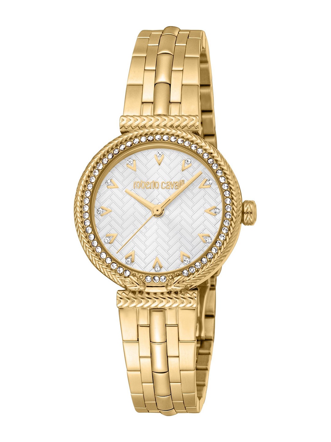 Roberto Cavalli Women Embellished Dial & Stainless Steel Straps Analogue Watch RC5L078M0025, Gold
Roberto Cavalli Women Embellished Dial & Stainless Steel Straps Analogue Watch RC5L078M0025, Gold