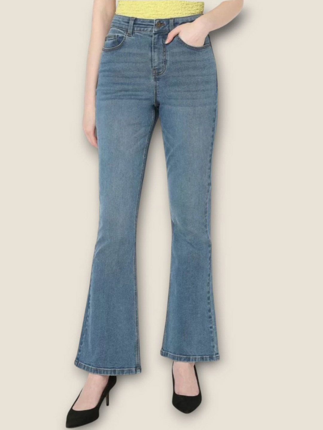 FASHIONFIBRE Women Comfort Bootcut High-Rise Light Fade Stretchable Jeans, Blue
FASHIONFIBRE Women Comfort Bootcut High-Rise Light Fade Stretchable Jeans, Blue