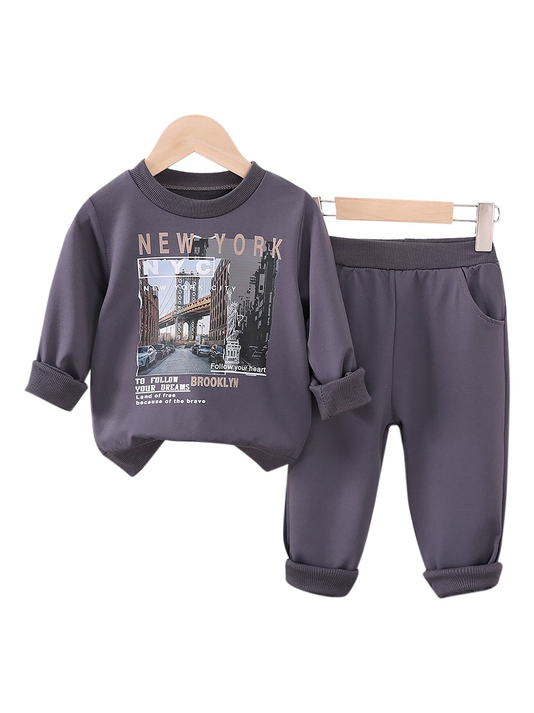 StyleCast x Revolte Boys Printed Round Neck Long Sleeves Sweatshirt With Jogger, Grey
StyleCast x Revolte Boys Printed Round Neck Long Sleeves Sweatshirt With Jogger, Grey
