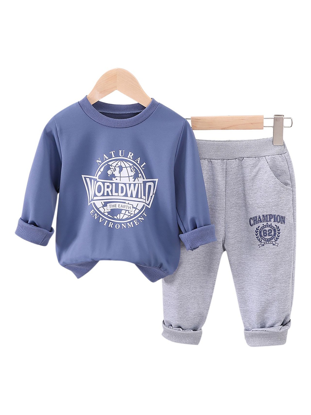 StyleCast x Revolte Boys Printed Round Neck Long Sleeves Sweatshirt With Jogger, Blue
StyleCast x Revolte Boys Printed Round Neck Long Sleeves Sweatshirt With Jogger, Blue