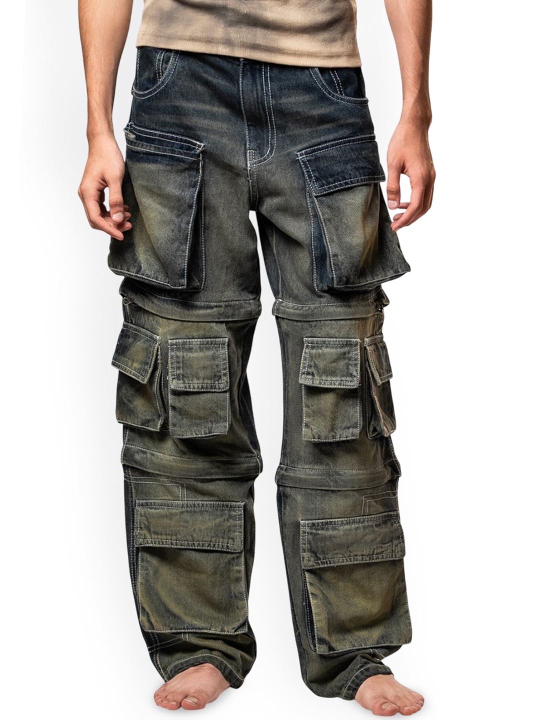 Bad and Boujee Unisex Relaxed Fit Mildly Distressed Heavy Fade Stretchable Jeans, Green
Bad and Boujee Unisex Relaxed Fit Mildly Distressed Heavy Fade Stretchable Jeans, Green