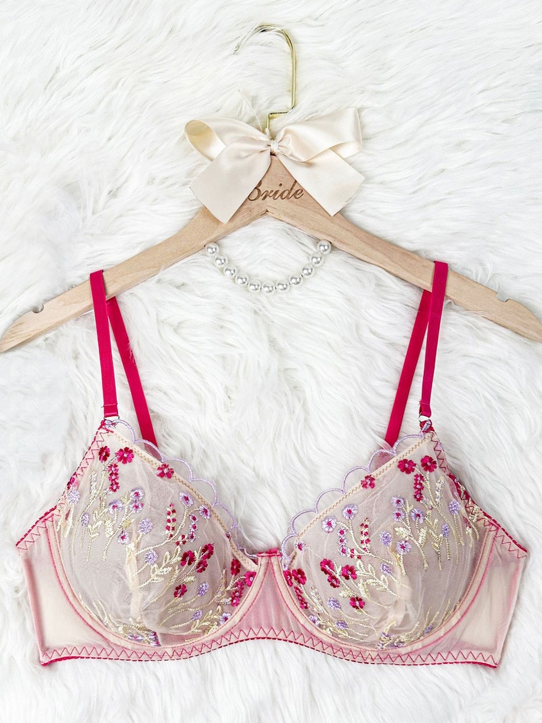 LULU & SKY Women Embroidered Medium Coverage Non-wired Non-padded T-shirt Bra, Beige
LULU & SKY Women Embroidered Medium Coverage Non-wired Non-padded T-shirt Bra, Beige