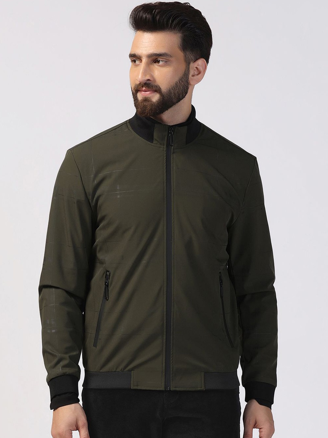 Blackberrys Men Colourblocked Polyester Longline Open Front Jacket with Embroidered, Olive
Blackberrys Men Colourblocked Polyester Longline Open Front Jacket with Embroidered, Olive