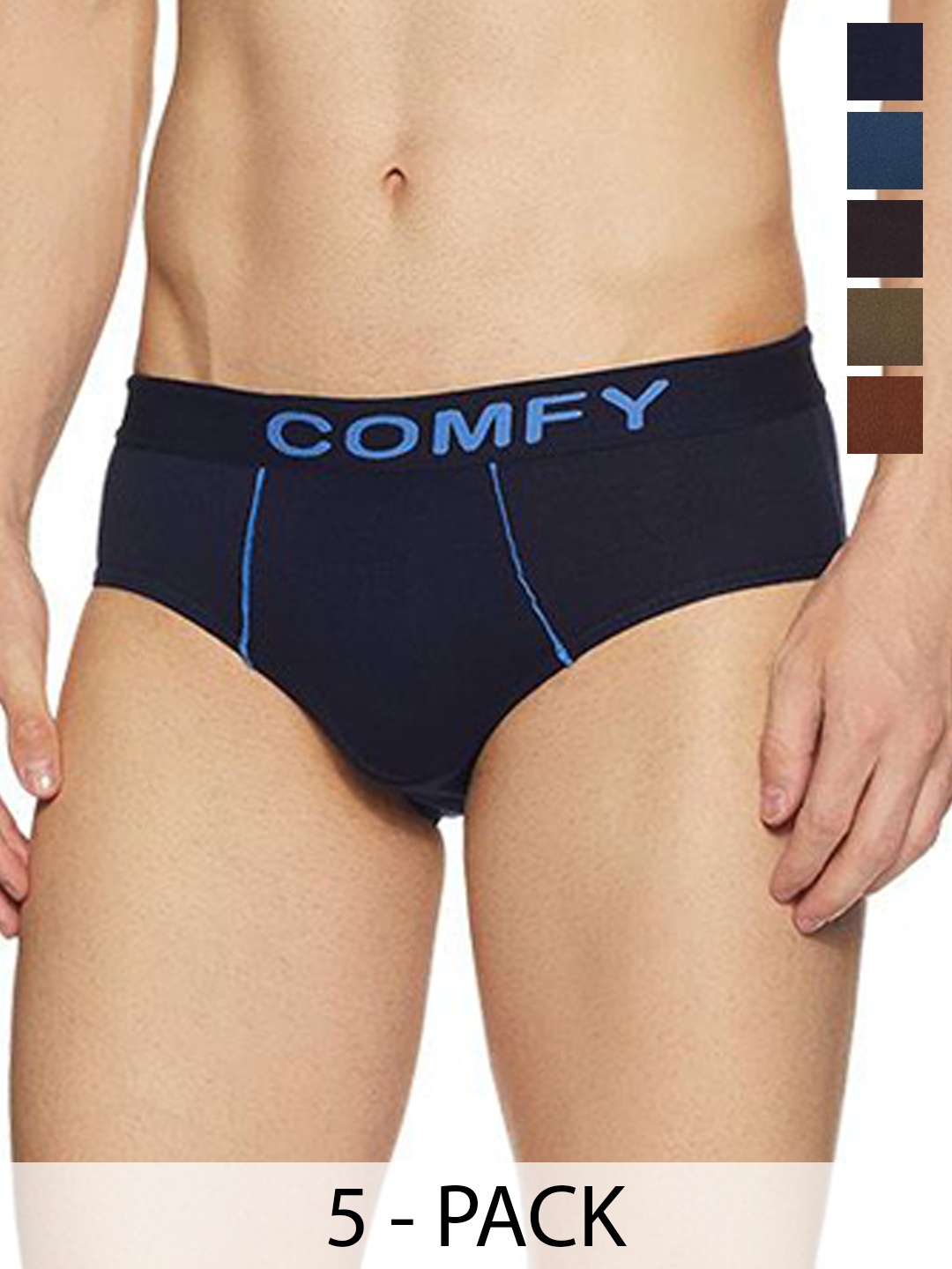 AMUL COMFY Men Pack Of 5 Mid-Rise Cotton Basic Briefs Comfy-Brief-OE-5-100, Navy blue
AMUL COMFY Men Pack Of 5 Mid-Rise Cotton Basic Briefs Comfy-Brief-OE-5-100, Navy blue