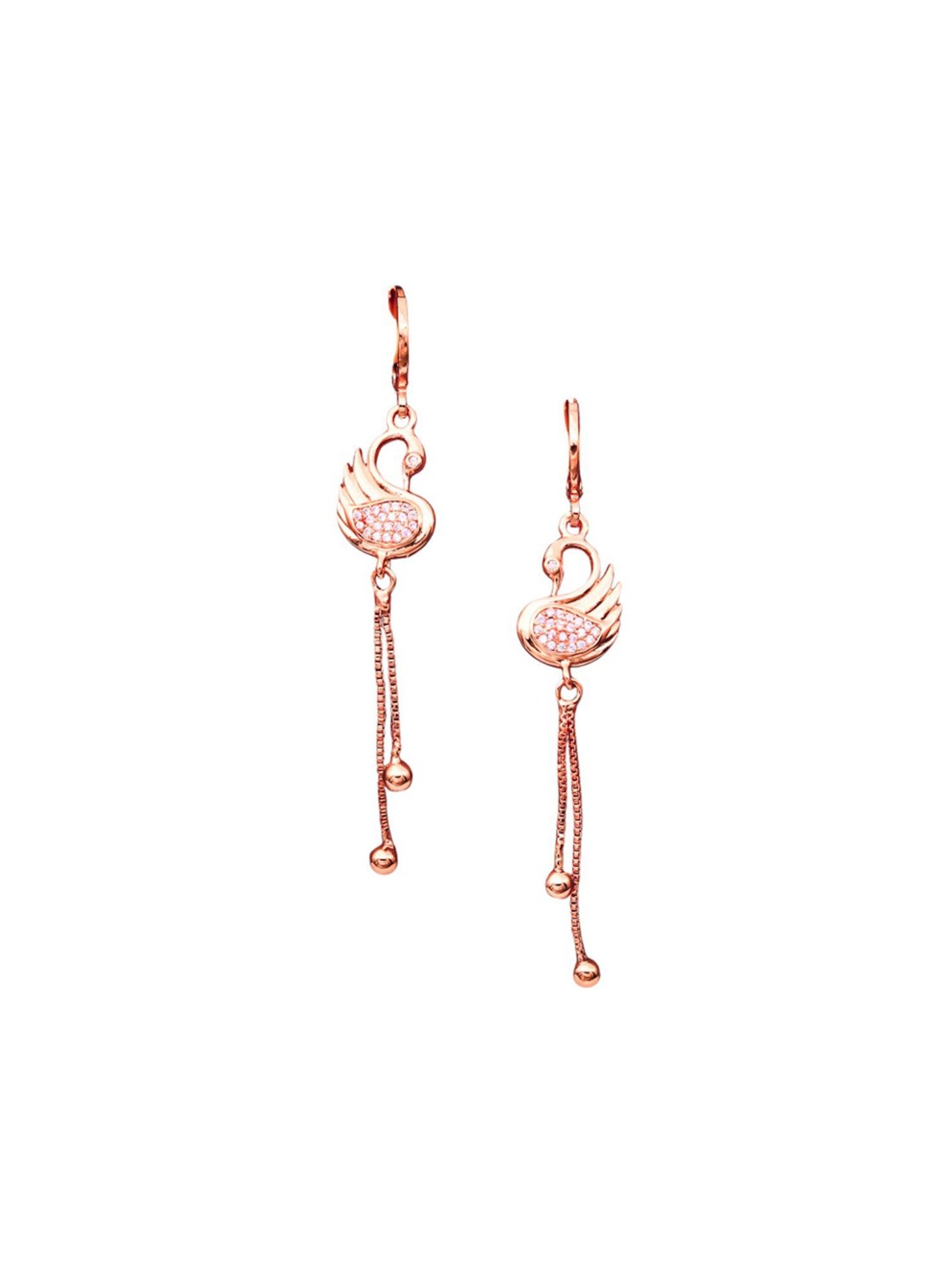 Nilu's Collection Rose Gold-Plated American Diamond Studded Contemporary Drop Earrings
Nilu's Collection Rose Gold-Plated American Diamond Studded Contemporary Drop Earrings