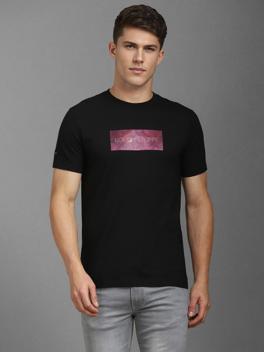 Louis Philippe Sport Men Typography Printed Round Neck Cotton Slim Fit T-shirt, Black
Louis Philippe Sport Men Typography Printed Round Neck Cotton Slim Fit T-shirt, Black