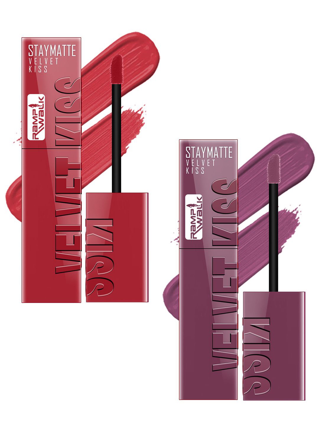 Ramp Walk Set Of 2 Velvet Kiss Liquid Lipstick - 3.5 ml Each - 1 Matte Red - 6 Dark Mauve
Ramp Walk Set Of 2 Velvet Kiss Liquid Lipstick - 3.5 ml Each - 1 Matte Red - 6 Dark Mauve
