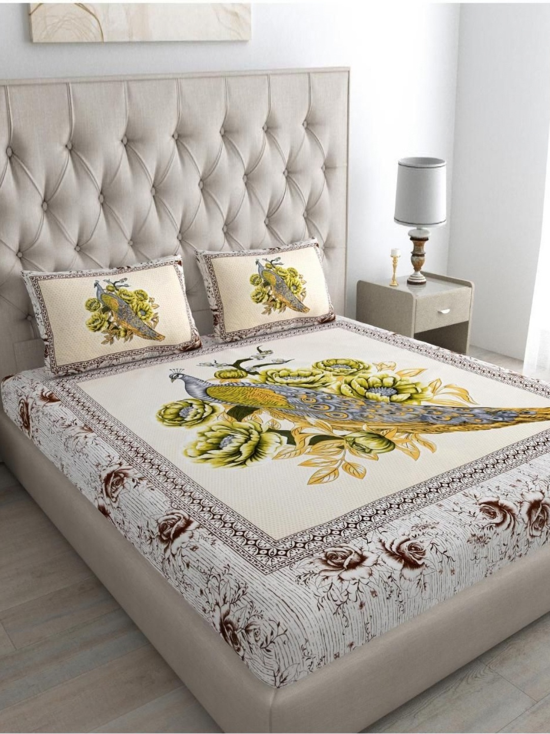 UNIQCHOICE White & Green Floral 120 TC Pure Cotton Queen Bedsheet Set 2.40 m x 2.15 m
UNIQCHOICE White & Green Floral 120 TC Pure Cotton Queen Bedsheet Set 2.40 m x 2.15 m