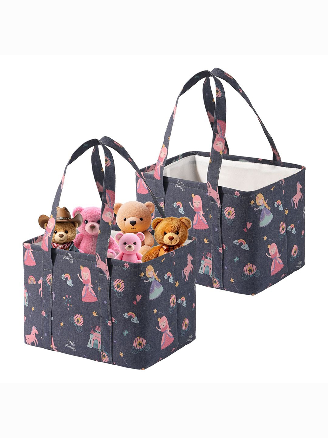 Kuber Industries Purple & Blue 2 Pieces Printed Tote Basket with Handle Organisers
Kuber Industries Purple & Blue 2 Pieces Printed Tote Basket with Handle Organisers