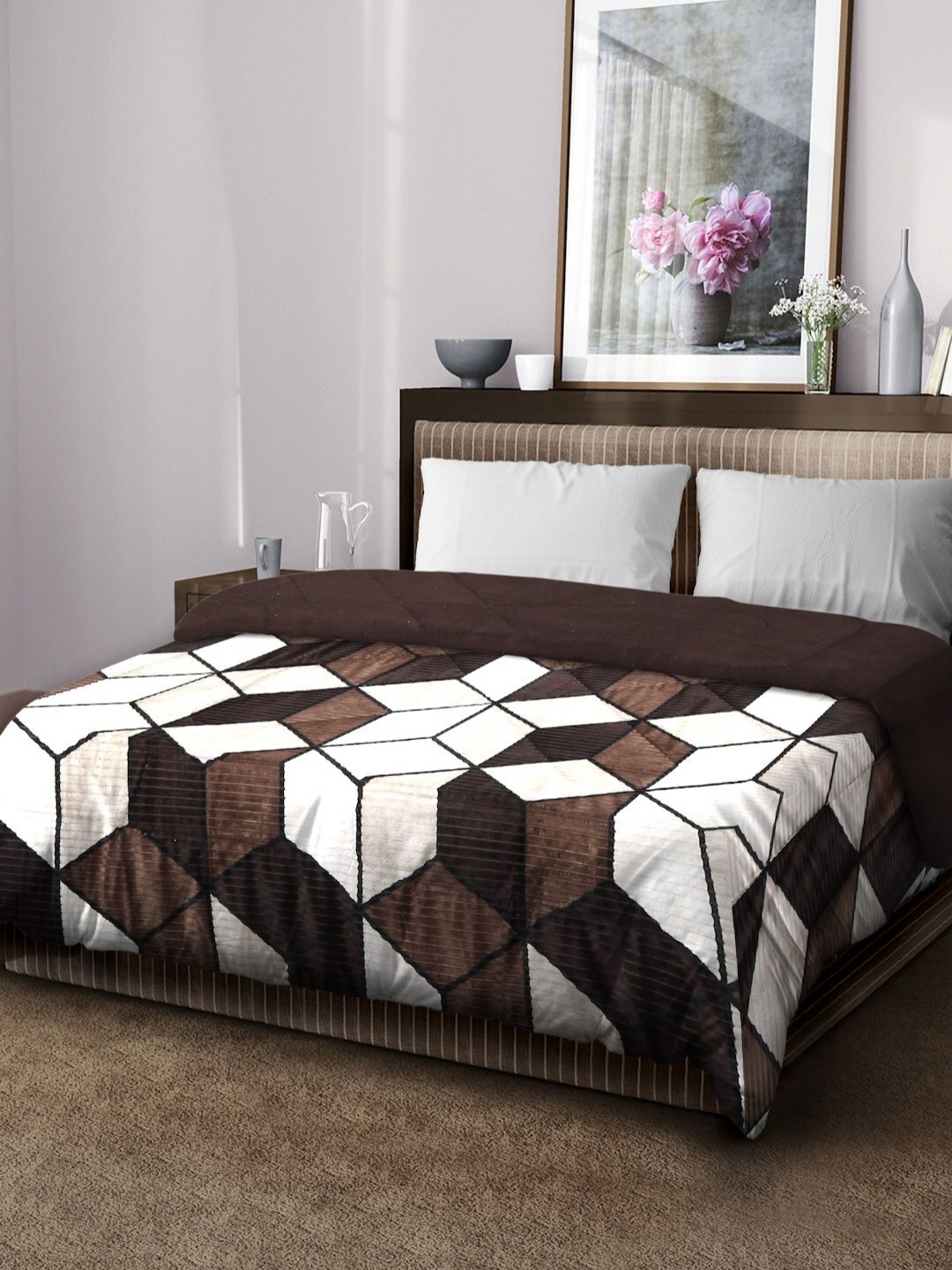 KLOTTHE White Geometric Microfiber Filling Woollen 950 GSM Heavy Winter Double Bed Quilt
KLOTTHE White Geometric Microfiber Filling Woollen 950 GSM Heavy Winter Double Bed Quilt