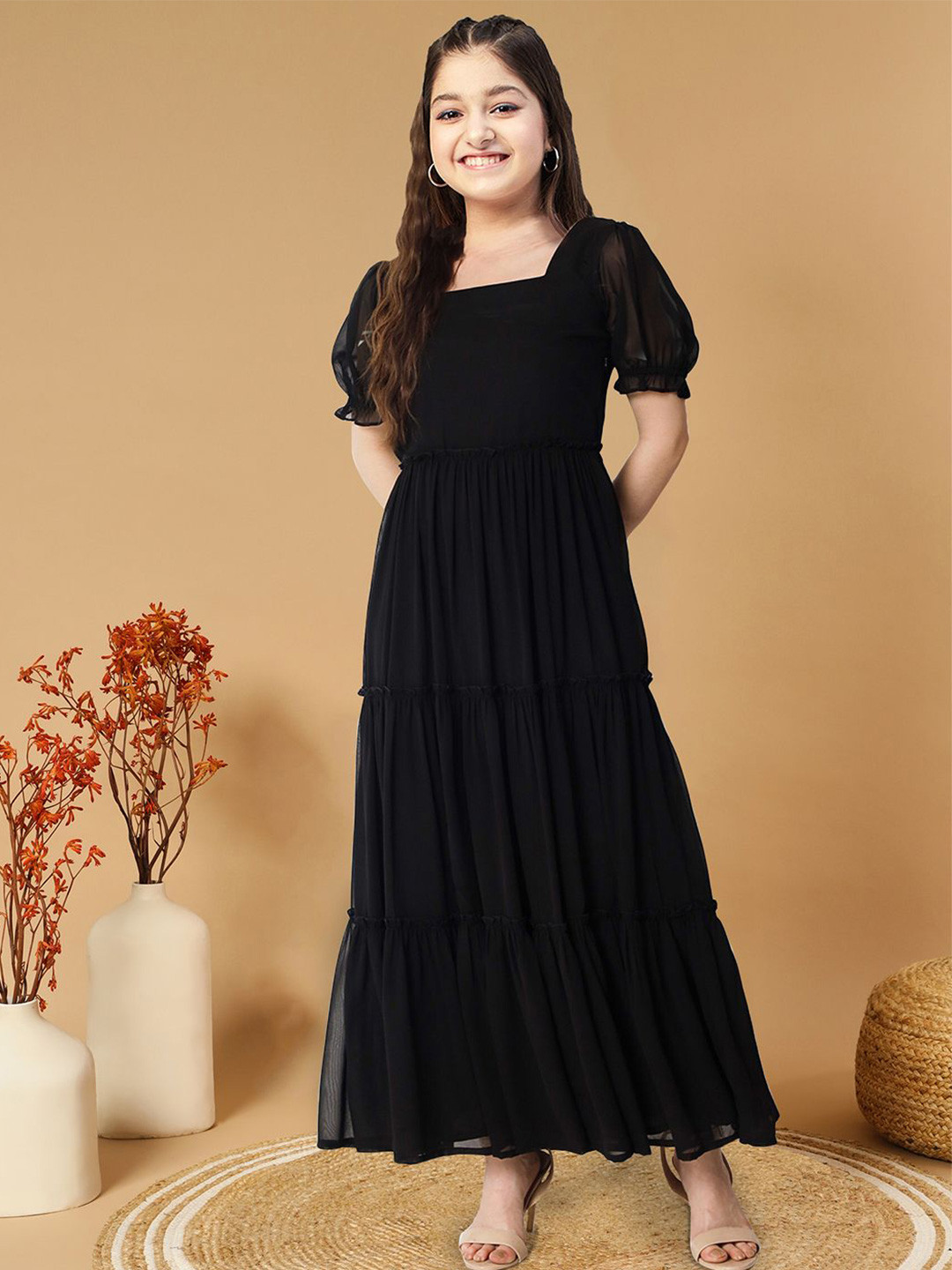 BAESD Girls Fit & Flare Maxi Dress, Black
BAESD Girls Fit & Flare Maxi Dress, Black