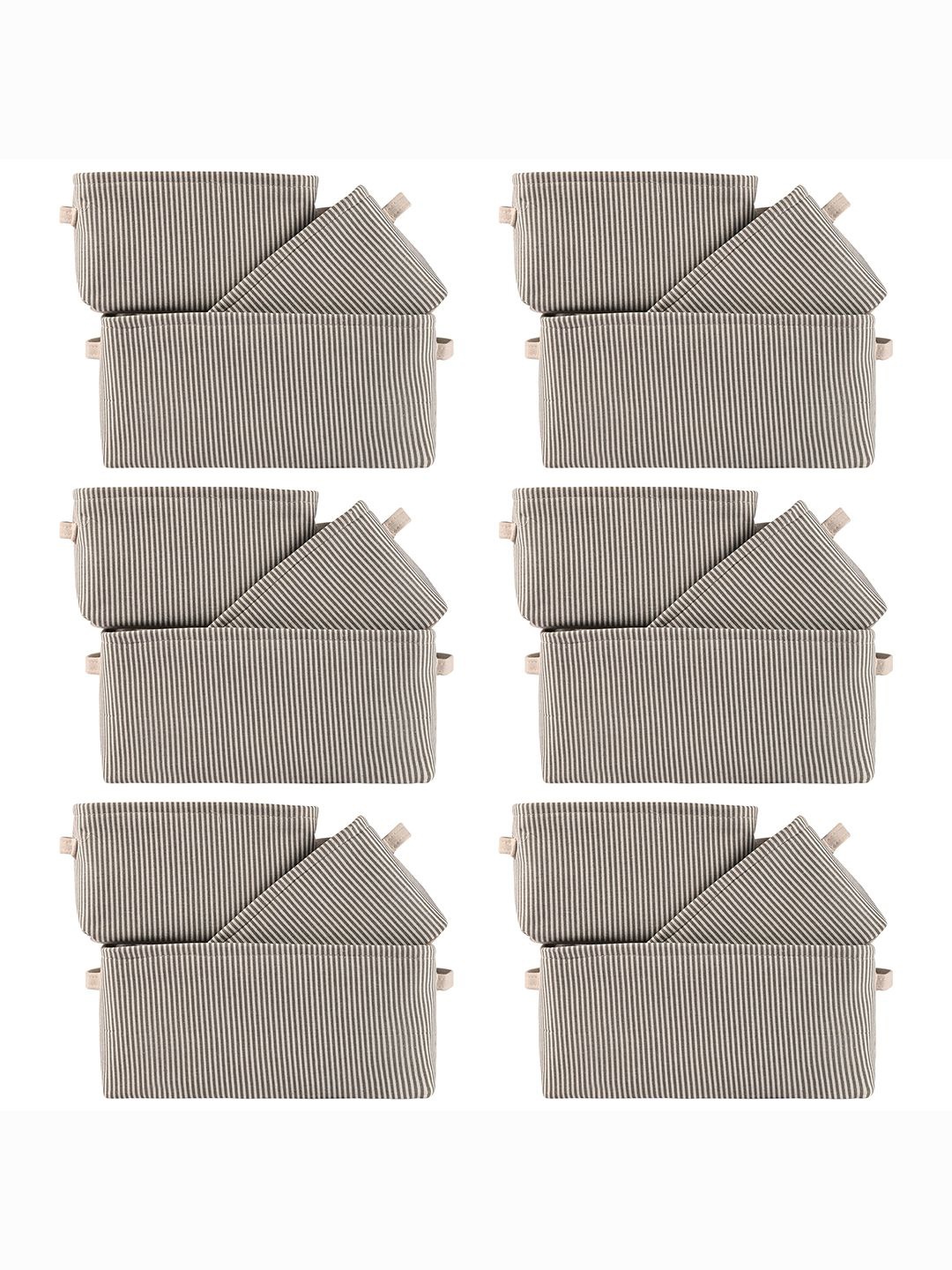 Kuber Industries White & Black 18 Pieces Striped Cotton and Linen Tote Basket Organisers
Kuber Industries White & Black 18 Pieces Striped Cotton and Linen Tote Basket Organisers