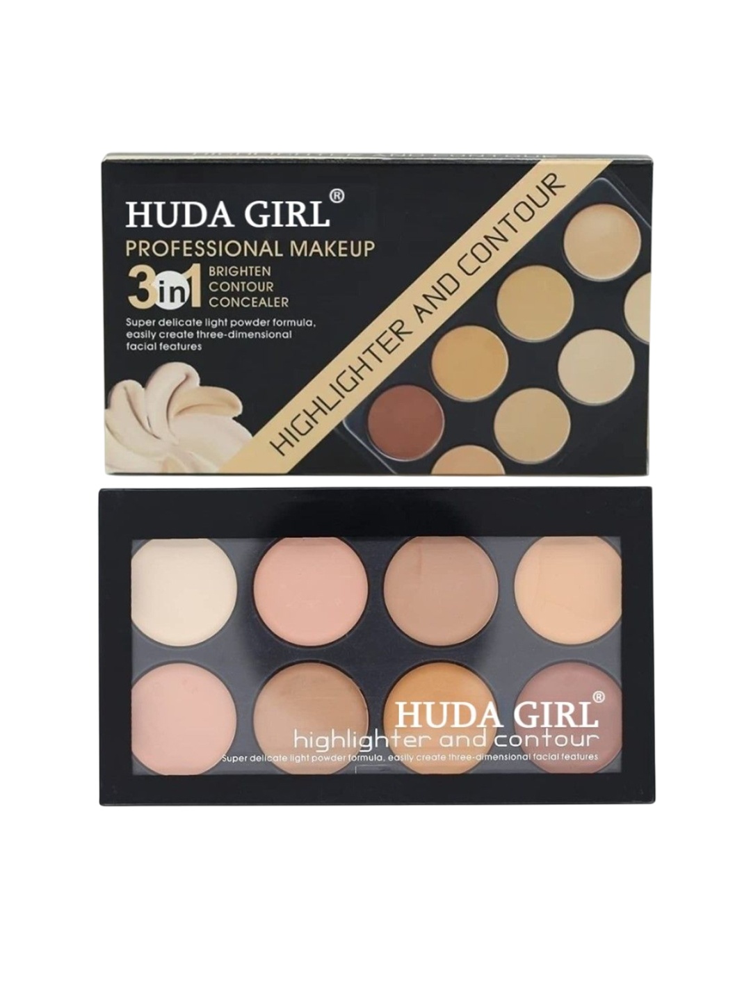 Huda Girl 3 In 1 Multi-Purpose Highlighter- Contour & Concealer Palette - 25 g - Nude
Huda Girl 3 In 1 Multi-Purpose Highlighter- Contour & Concealer Palette - 25 g - Nude
