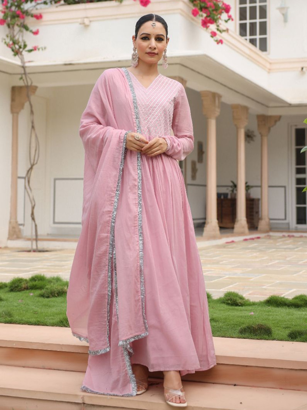 PHEETA Women Yoke Design Regular Gotta Patti Kurta with Trousers & With Dupatta, Pink
PHEETA Women Yoke Design Regular Gotta Patti Kurta with Trousers & With Dupatta, Pink