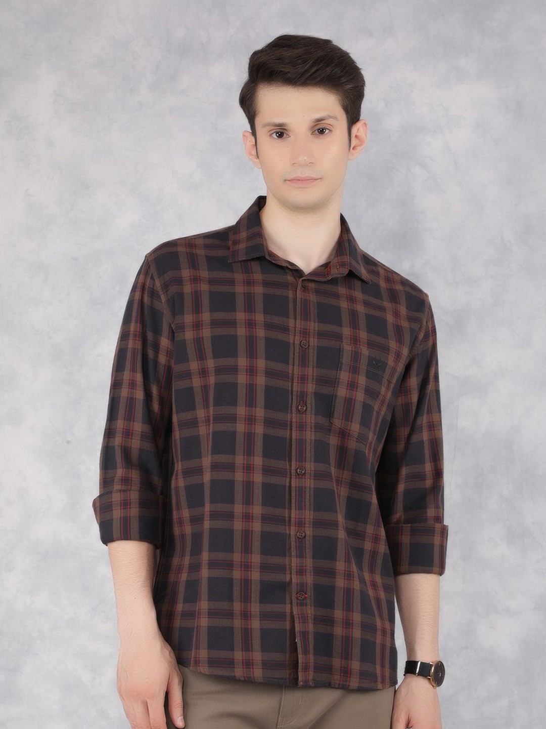 Crimsoune Club Men Classic Slim Fit Tartan Checks Opaque Checked Casual Shirt, Black
Crimsoune Club Men Classic Slim Fit Tartan Checks Opaque Checked Casual Shirt, Black
