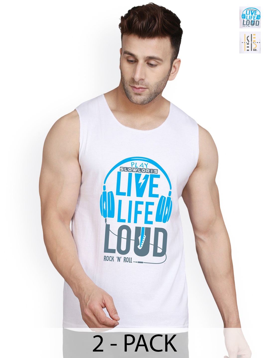 SLOWLORIS Pack Of 2 Printed Innerwear Cotton Vests SL26 COMBO (LOUD WHITE) (KEEP WHITE)
SLOWLORIS Pack Of 2 Printed Innerwear Cotton Vests SL26 COMBO (LOUD WHITE) (KEEP WHITE)