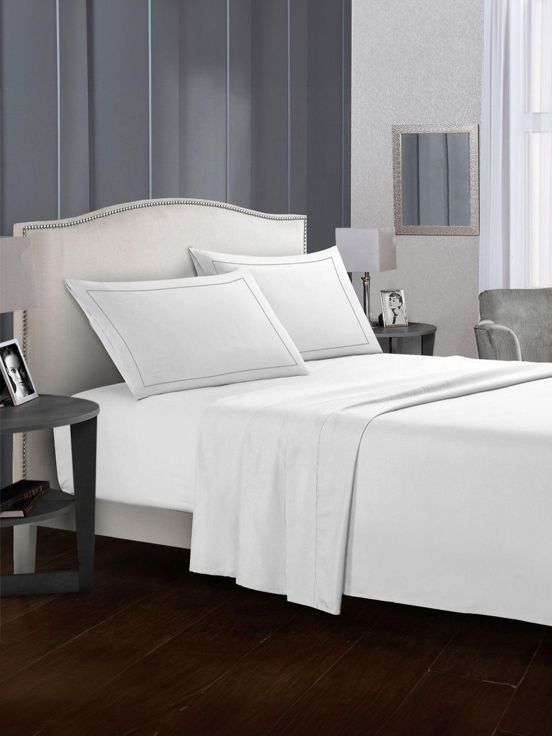 KINGDOM OF WHITE White 400 TC Pure Cotton King Fitted Bedsheet With 2 Pillow Covers
KINGDOM OF WHITE White 400 TC Pure Cotton King Fitted Bedsheet With 2 Pillow Covers