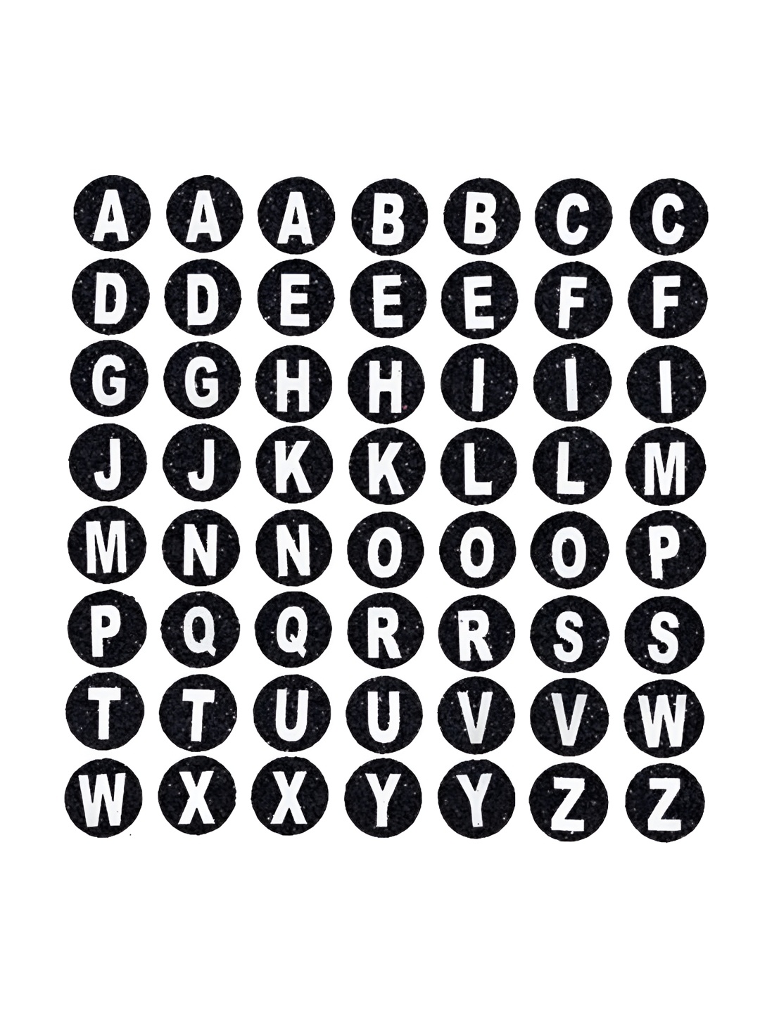 Comet Busters Black & White Printed Self-Adhesive Uppercase Glitter Alphabet Stickers
Comet Busters Black & White Printed Self-Adhesive Uppercase Glitter Alphabet Stickers