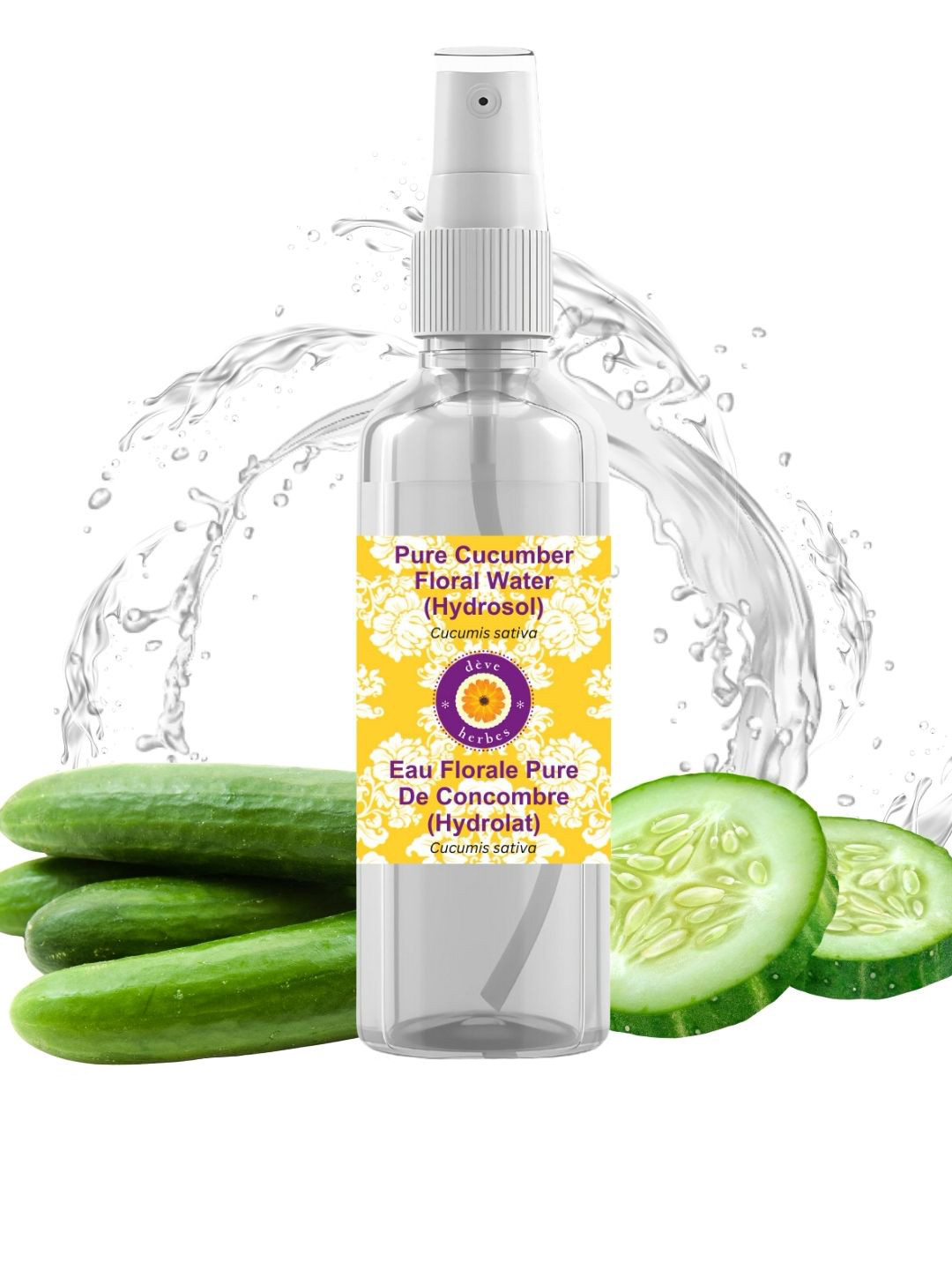 Deve Herbes Pure Cucumber Floral Water -100ml, Transparent
Deve Herbes Pure Cucumber Floral Water -100ml, Transparent