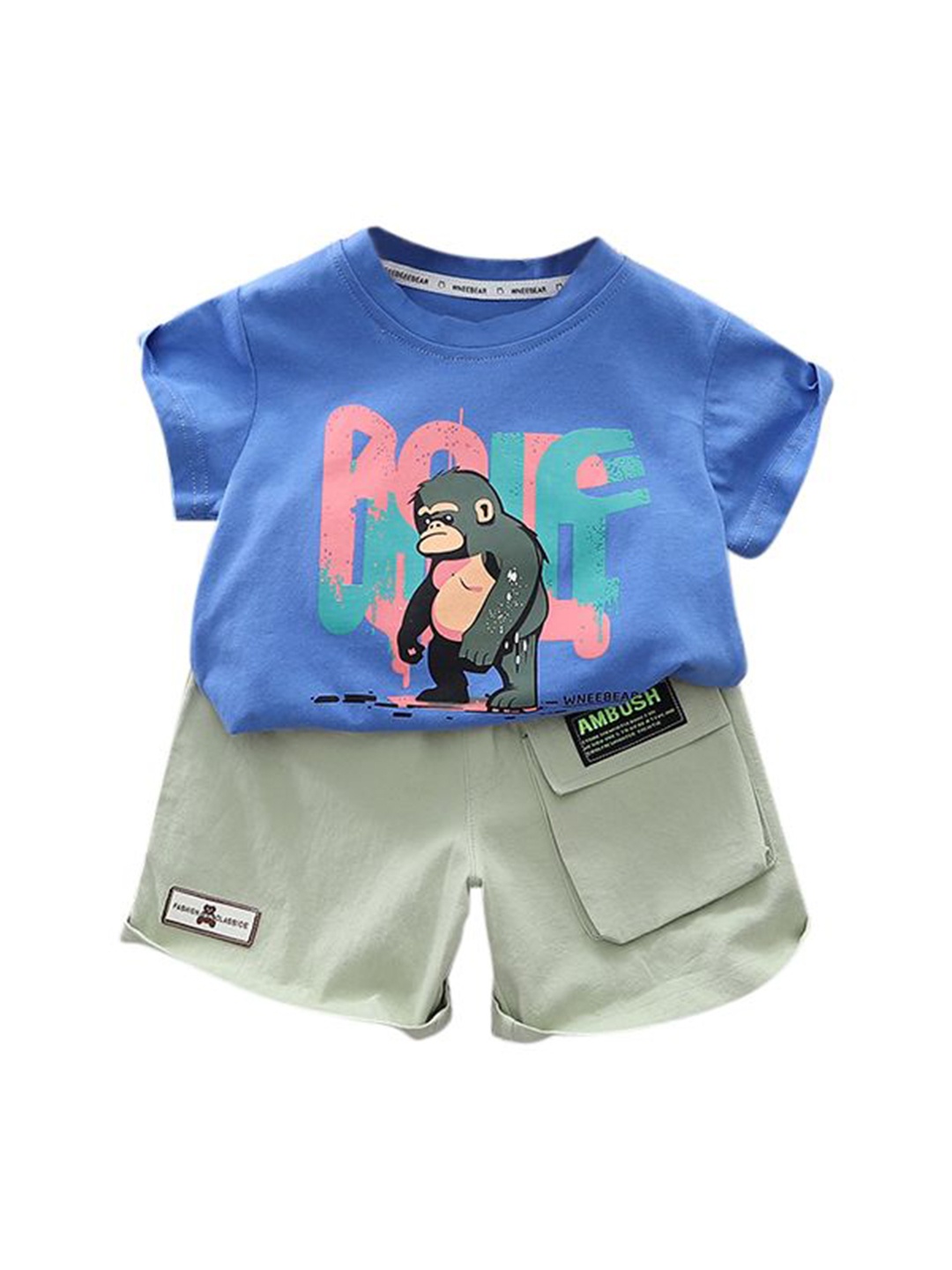 StyleCast x Revolte Boys Printed Short Sleeves Pure Cotton T-shirt With Shorts, Blue
StyleCast x Revolte Boys Printed Short Sleeves Pure Cotton T-shirt With Shorts, Blue