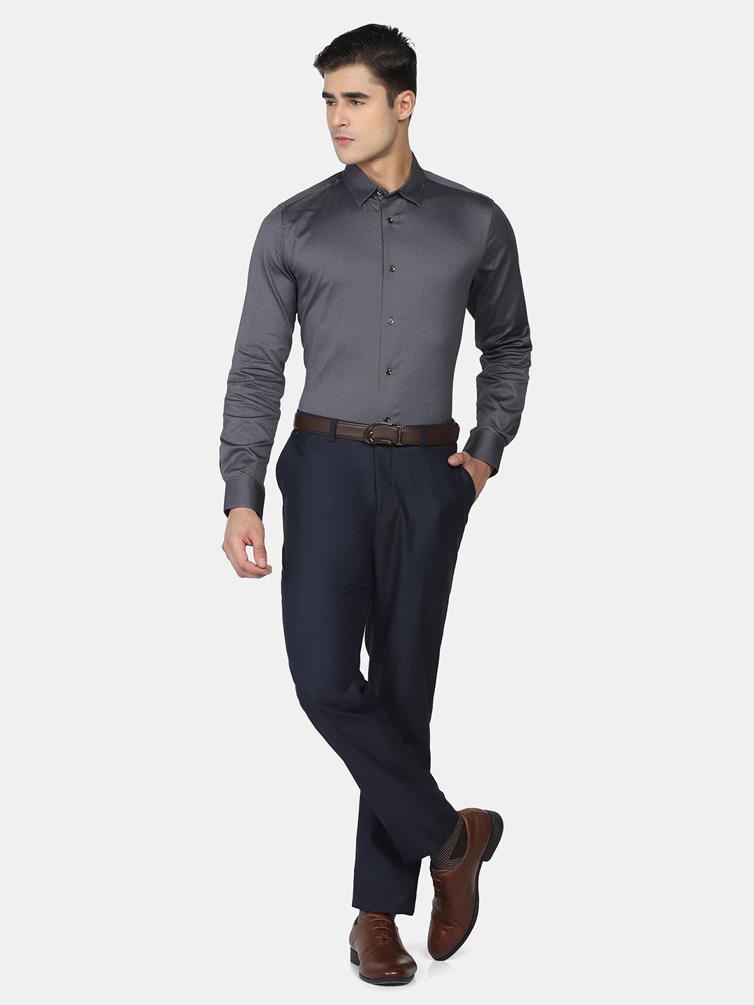 Blackberrys Men India Slim Cutaway Collar Solid Cotton Slim Fit Formal Shirt, Grey
Blackberrys Men India Slim Cutaway Collar Solid Cotton Slim Fit Formal Shirt, Grey