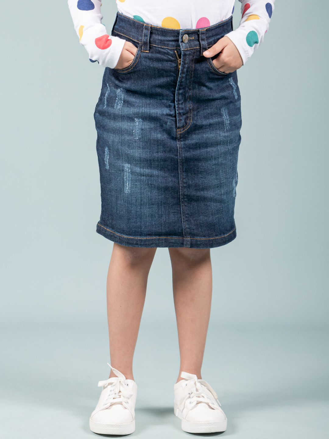 TWEENY MINI Girls Knee-Length Straight Skirt, Blue
TWEENY MINI Girls Knee-Length Straight Skirt, Blue