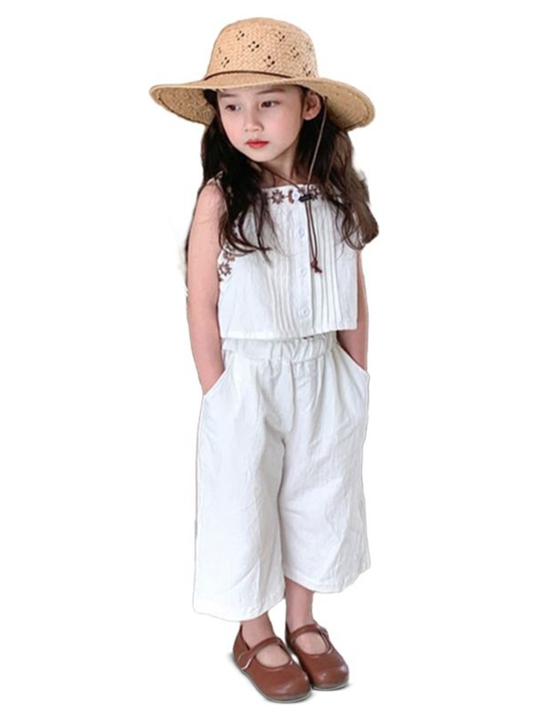 StyleCast x Revolte Girls Self Design Organic Cotton Top With Trouser, White
StyleCast x Revolte Girls Self Design Organic Cotton Top With Trouser, White