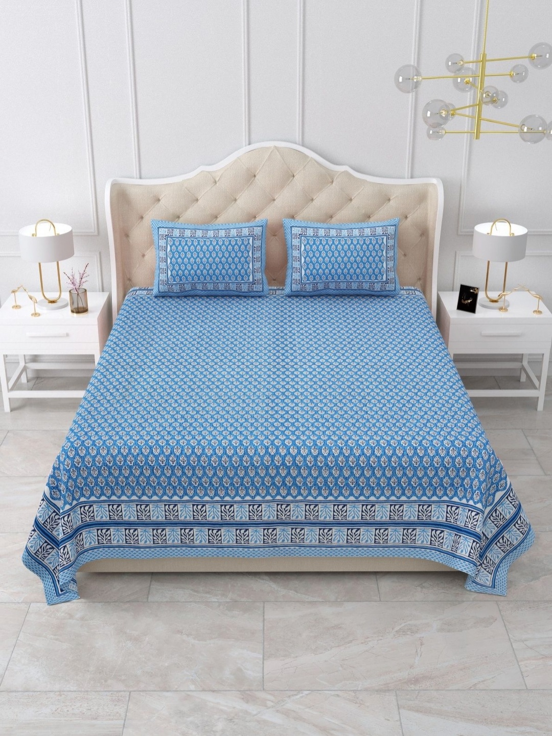 DOLLIFI Blue & White Floral Printed 180 TC Cotton Queen Bedsheet With 2 Pillow Covers
DOLLIFI Blue & White Floral Printed 180 TC Cotton Queen Bedsheet With 2 Pillow Covers
