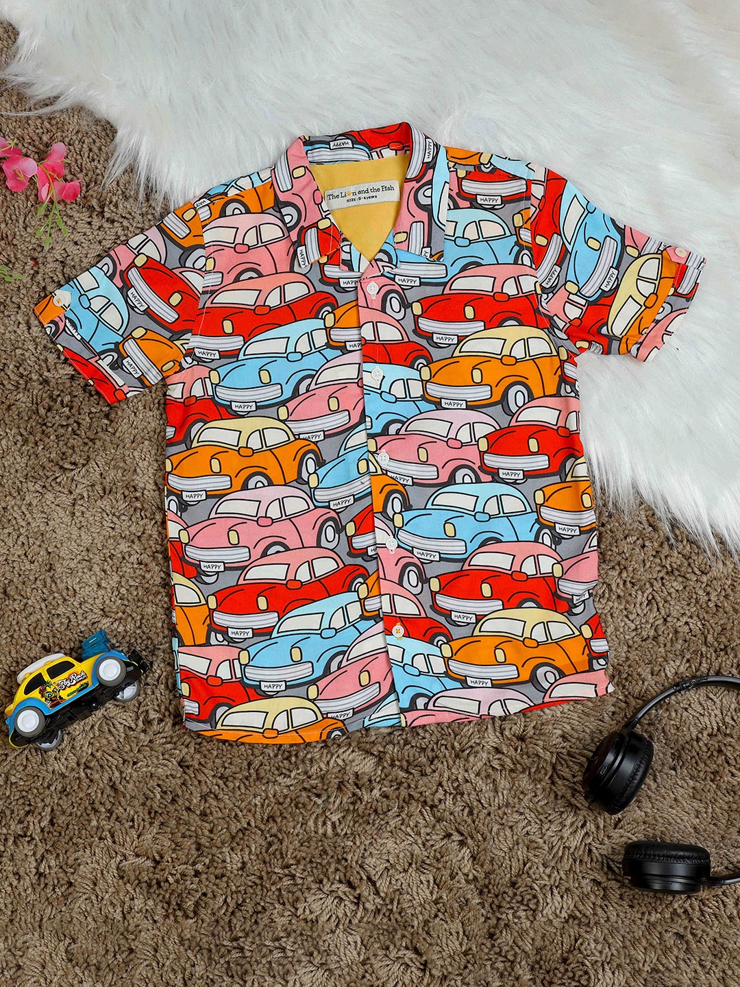 The Lion and The Fish Boys Comfort Cuban Collar Graphic Printed Relaxed Fit Casual Shirt, Red
The Lion and The Fish Boys Comfort Cuban Collar Graphic Printed Relaxed Fit Casual Shirt, Red