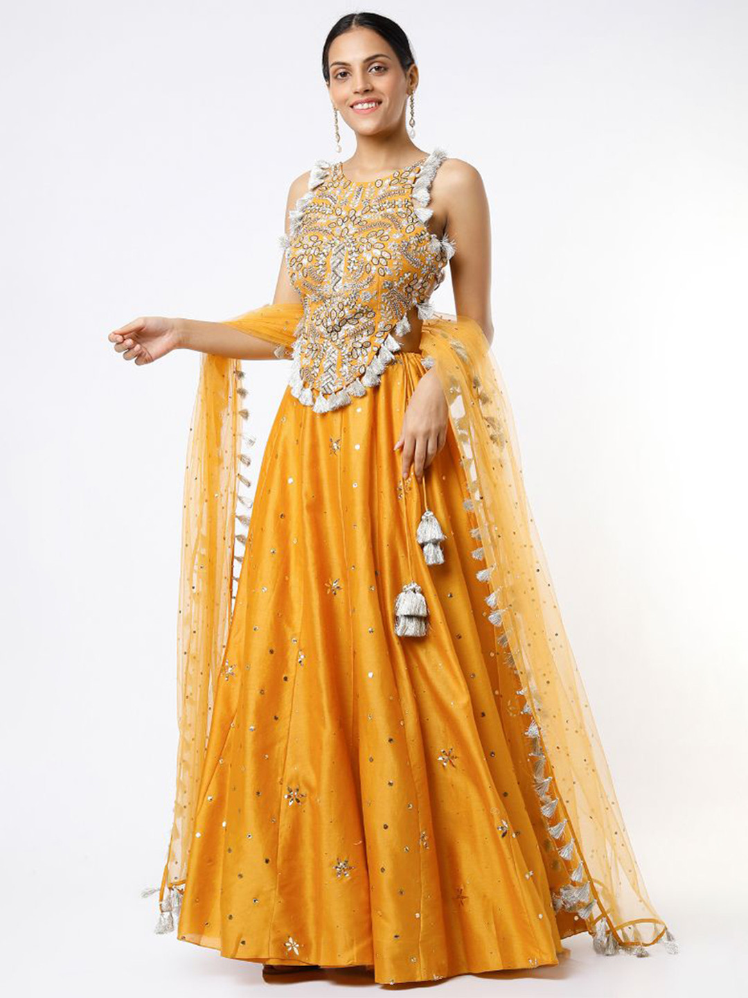 Payal Singhal Floral Embroidered Ready to Wear Lehenga & Blouse With Dupatta, Mustard
Payal Singhal Floral Embroidered Ready to Wear Lehenga & Blouse With Dupatta, Mustard
