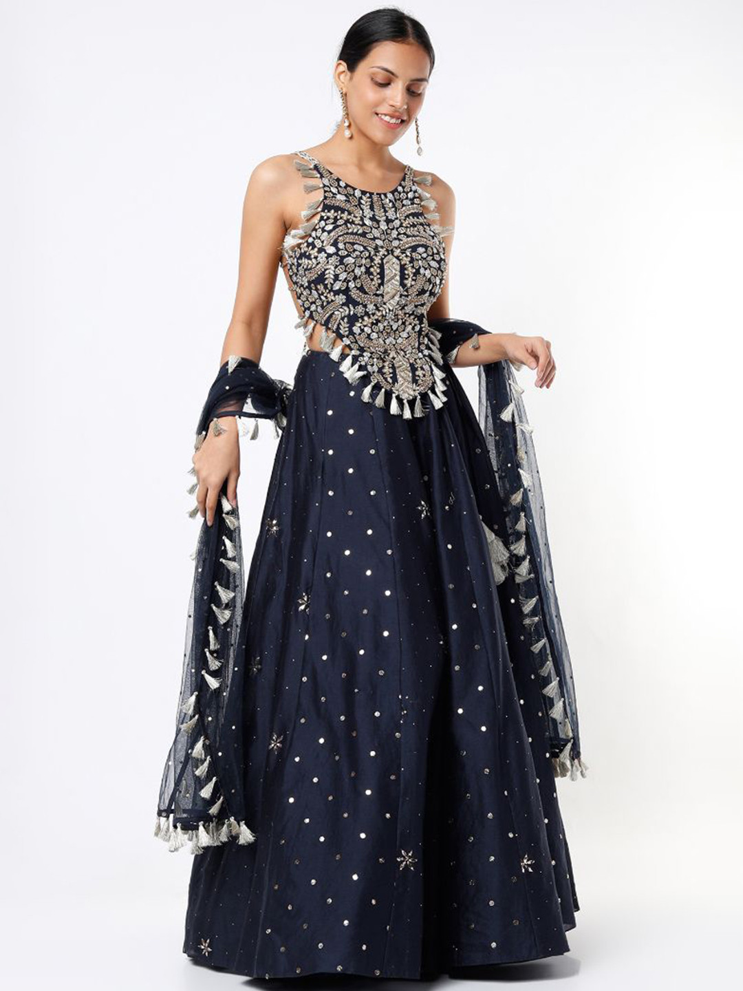 Payal Singhal Embroidered Thread Work Ready to Wear Lehenga & Blouse With Dupatta, Blue
Payal Singhal Embroidered Thread Work Ready to Wear Lehenga & Blouse With Dupatta, Blue