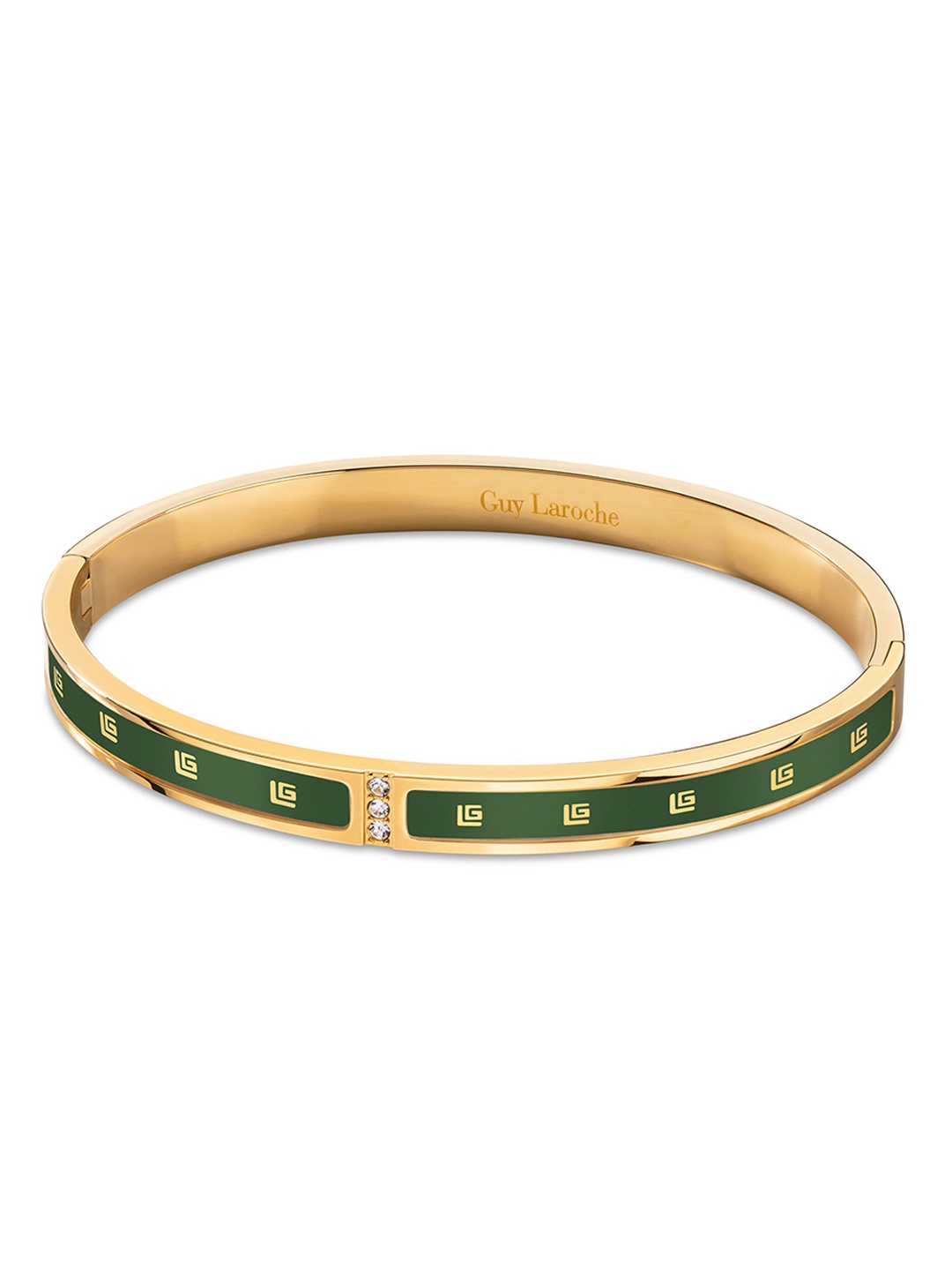 Guy Laroche Grace Gold-Plated Stainless Steel Crystals Studded Bangle-Style Bracelet
Guy Laroche Grace Gold-Plated Stainless Steel Crystals Studded Bangle-Style Bracelet