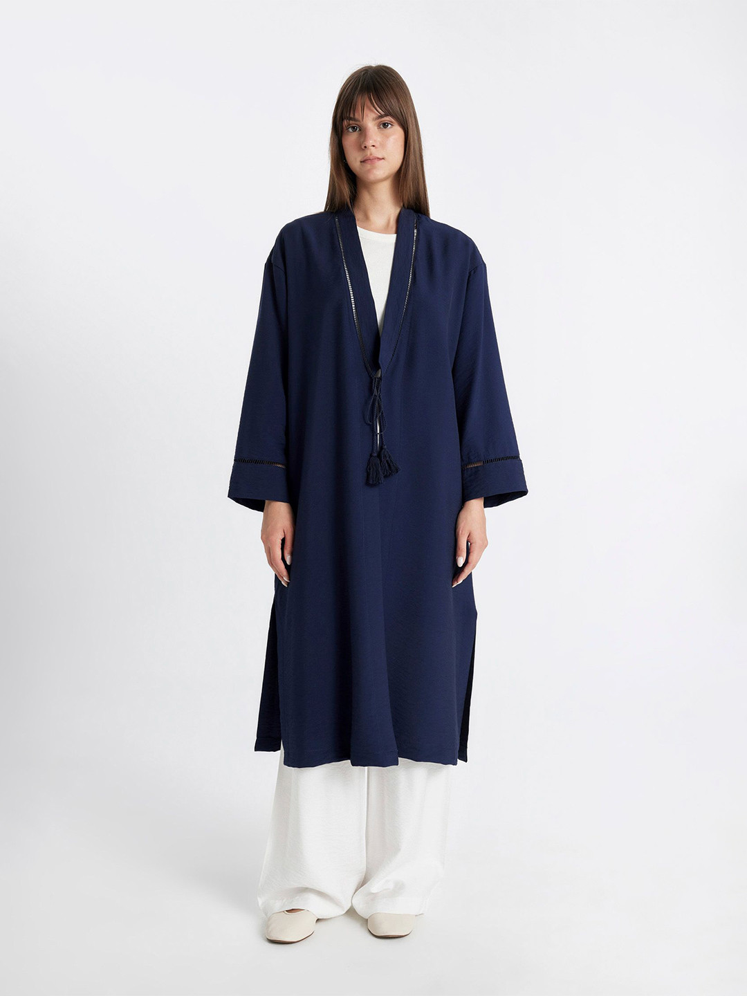 DeFacto Women Longline Shrug, Navy blue
DeFacto Women Longline Shrug, Navy blue