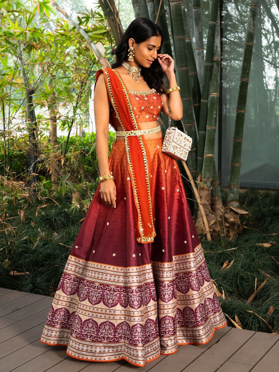 Rashika Sharma Embroidered Mirror Work Ready To Wear Lehenga Choli With Dupatta & Belt, Orange
Rashika Sharma Embroidered Mirror Work Ready To Wear Lehenga Choli With Dupatta & Belt, Orange