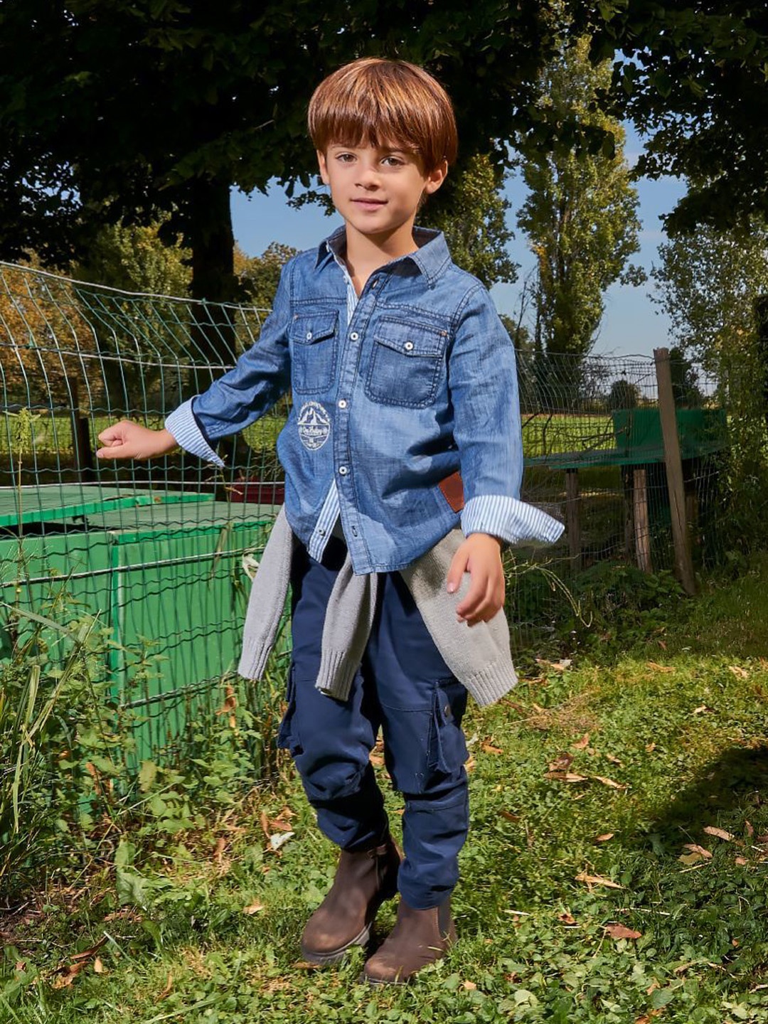 One Friday Boys Comfort Pocket Detailing Embroidered Pure Cotton Opaque Casual Shirt, Blue
One Friday Boys Comfort Pocket Detailing Embroidered Pure Cotton Opaque Casual Shirt, Blue