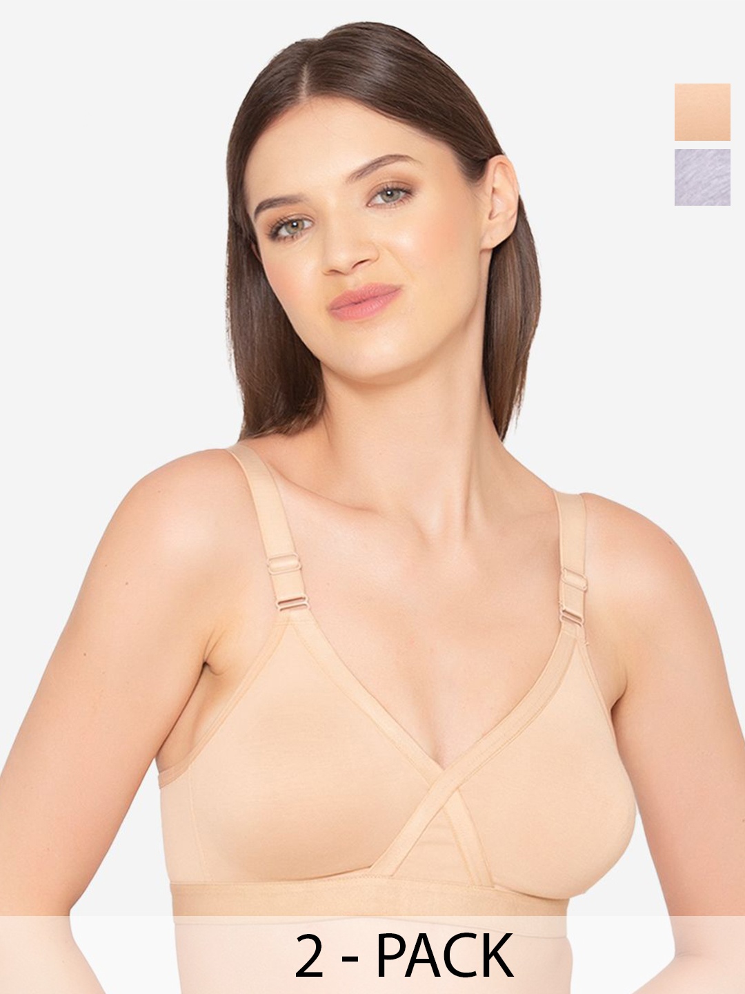 GROVERSONS Paris Beauty Women Pack of 2 Non Padded Non-Wired Full Coverage Bra, Grey melange
GROVERSONS Paris Beauty Women Pack of 2 Non Padded Non-Wired Full Coverage Bra, Grey melange