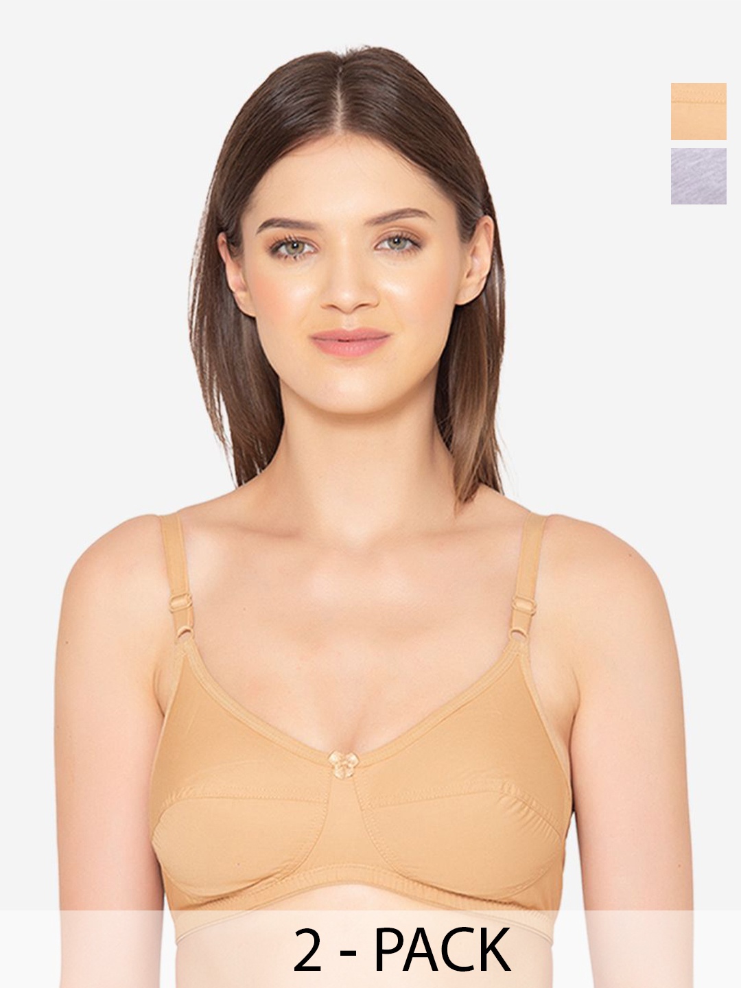 GROVERSONS Paris Beauty Pack of 2 Women Full Coverage Non Padded Everyday Bra, Grey melange
GROVERSONS Paris Beauty Pack of 2 Women Full Coverage Non Padded Everyday Bra, Grey melange