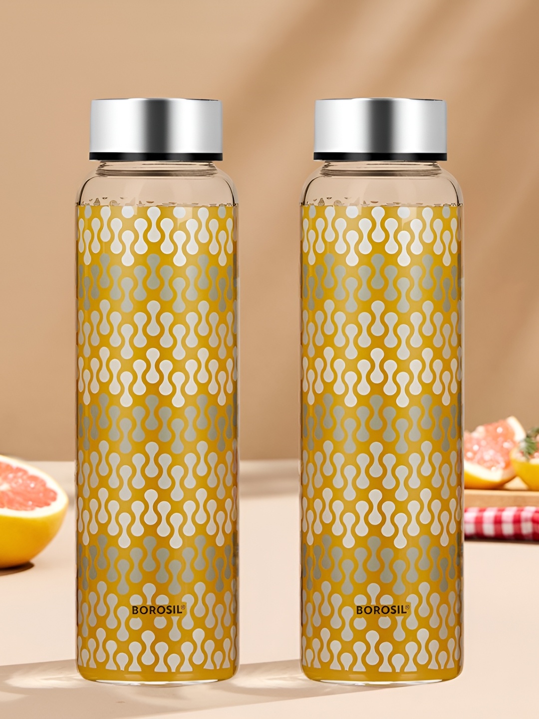 BOROSIL Artisan Series Vista Transparent & Green 2 Pieces Printed Glasses Water Bottle 1l
BOROSIL Artisan Series Vista Transparent & Green 2 Pieces Printed Glasses Water Bottle 1l