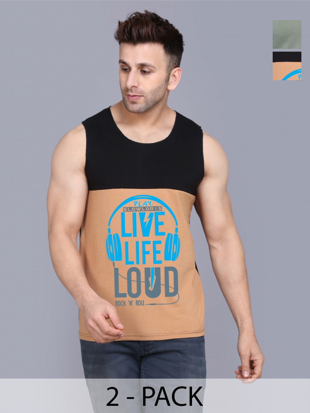 SLOWLORIS Men Pack Of 2 Typography Printed Round Neck Cotton Slim Fit T-shirts, Black
SLOWLORIS Men Pack Of 2 Typography Printed Round Neck Cotton Slim Fit T-shirts, Black
